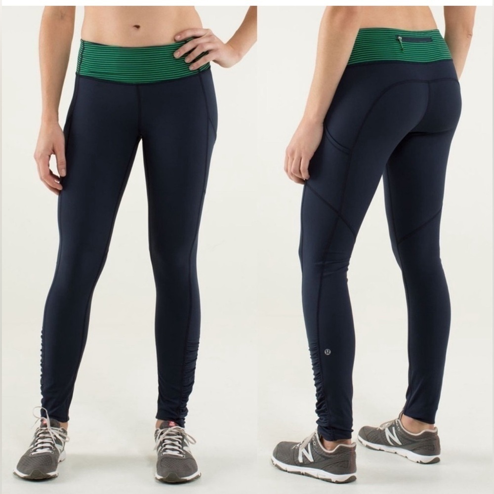 Lululemon Speed Tight *CozyInkwell / Hyper Stripe Green Bean size 6 MC1